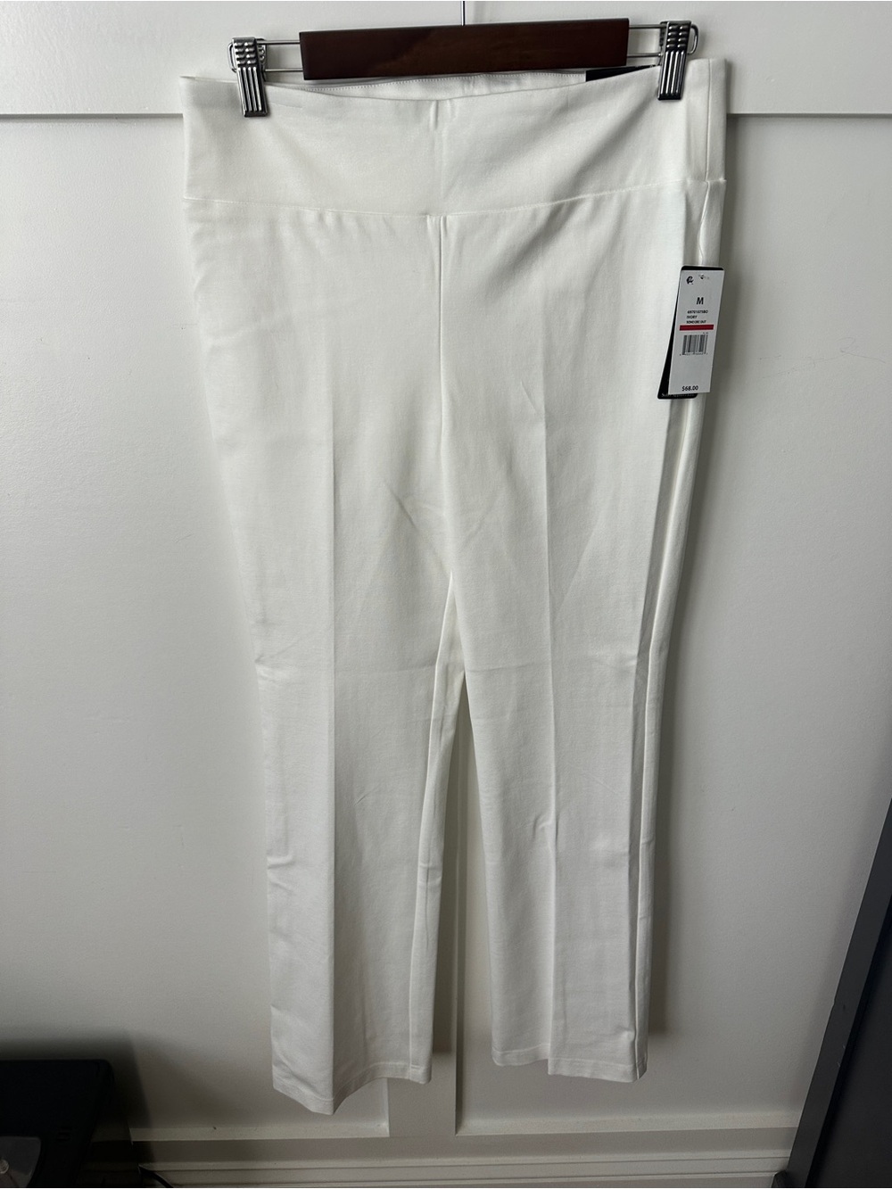Soho Straight-Leg Pull-On Pants in White